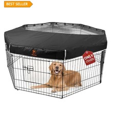 Dog Playpen Mesh Top Cover, Fits 24 Inch 8 Panels Regular Octagon Metal Exerc...