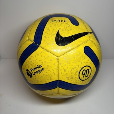 Nike Premier League Pitch Soccer Ball Yellow Blue T90 Aerow Hi-Vis 2019/20 Sz 5