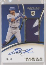 2020 Panini Immaculate 59/99 Edwin Rios #105 RPA Rookie Patch Auto RC 7jz
