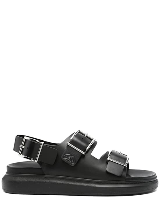 McQueen - Men - Buckle sandals with flat sole - Black 207290₽