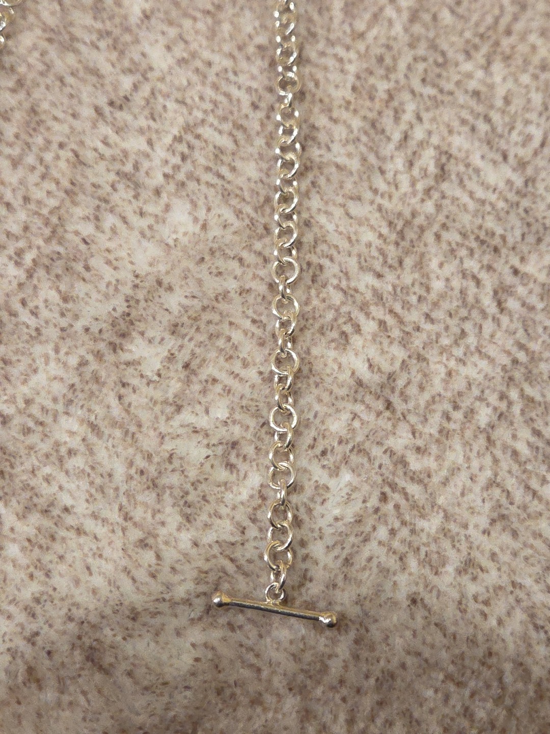 16" 925 Solid Sterling Silver Toggle Link Chain H… - image 2