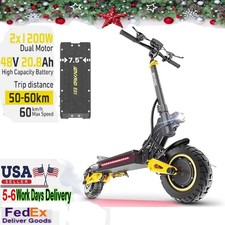 Folding Electric Scooter for Adult 2400W Dual Motor 37MPH 48V 20AH Fast Escooter