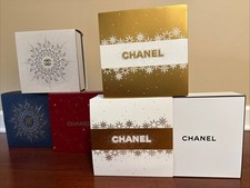 Chanel Luxury Gift Box Set 5 Pieces   Black  White Packaging, 9x8 Inches,