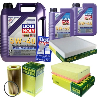 LIQUI MOLY, MANN-FILTER INSPEKTIONSKIT FILTER LIQUI MOLY ÖL 7L 5W-40 für VW Golf VII 5G1 BE1 2.0 GTI