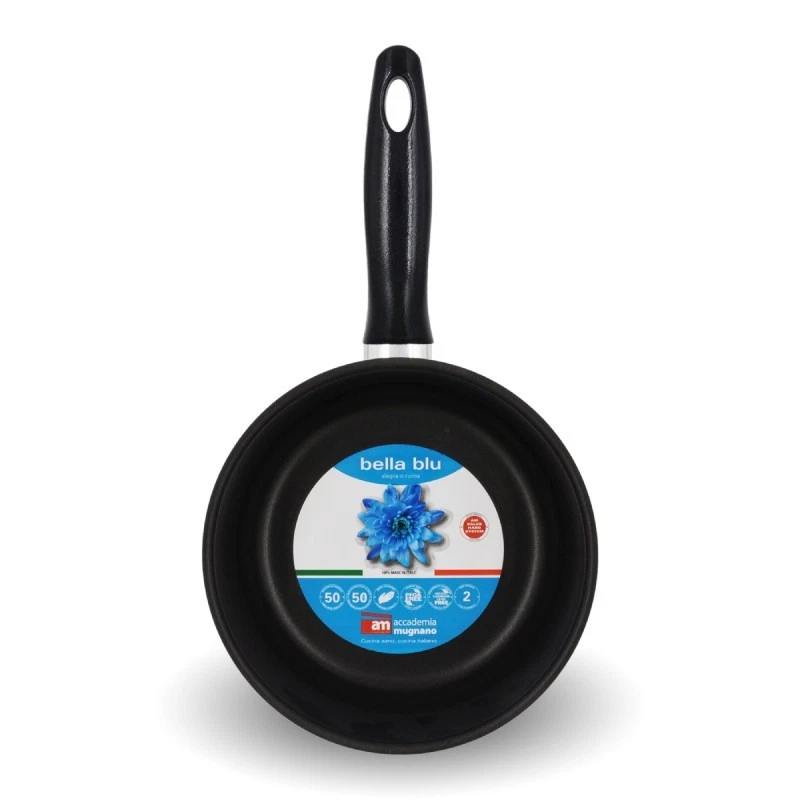 CASSERUOLA ANTIADERENTE PENTOLA ALLUMINIO 1 MANICO 16/18/20 CM BELLA BLU - Immagine 4 di 4