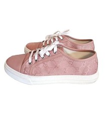Gucci GG Monogram Dusty Rose Pink Leather Shoe Women