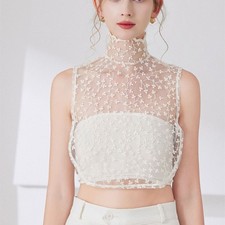 Removable Decorative Collar High Collar Half Shirt Blouse Casual French Style