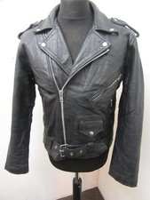 VINTAGE 80'S MIRAGE LEATHER BRANDO MOTORCYCLE JACKET SIZE M