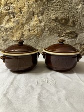 Mini cocottes Terrine en céramique Marron pour le four