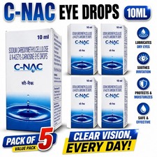 5 X C-NAC Eye Drop Cure Cataract Carnosine NAC Glaucoma Bright Clarity 10ml USA