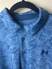 Under Armour Men's UA The Playoff Polo Golf Loose Fit Shirt - Blue Brush XL 9