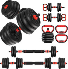 Adjustable Dumbbells,20/30/40/60/80Lbs Free Weight Set with Connector, 4 In1 Dum