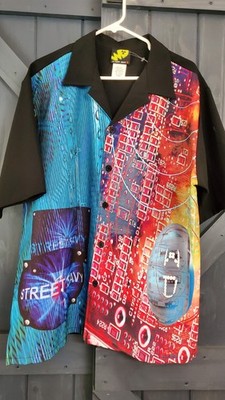 Street Savy Hawaiian Style Dress Shirt Computer Board Tech Men's Xl geek   