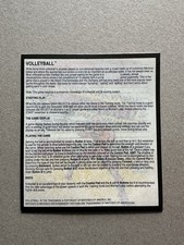 VOLLEYBALL NES Permastruct Rental Store Instructions Sticker