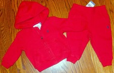 POLO RALPH LAUREN AUTHENTIC BOYS BRAND NEW ORIGINAL 2Pc SET SWEATSUIT Sz 9M, NWT