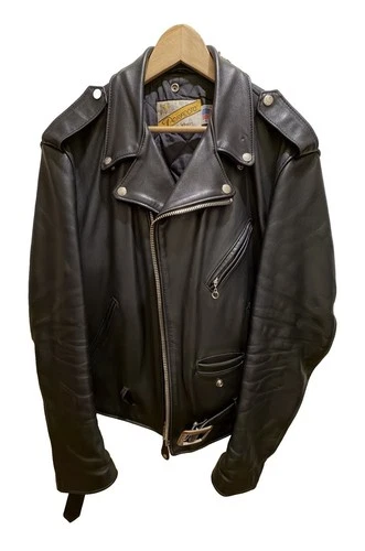 Schott Perfecto 618 Leather Motorcycle Jacket Men Size 42 Black Steerhide MIUSA image 3