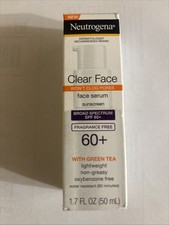Neutrogena Clear Face Serum Sunscreen with Green Tea, SPF 60 1.7oz
