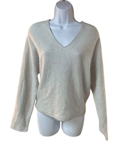 Vince Women's 100% Cashmere V-Neck Sweater XXS Light Blue Gray Soft Luxury Knit