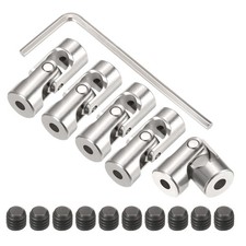 5Pcs 3.17mm to 4mm ID Steering Universal Joint Shaft Coupling for Model Car Ship