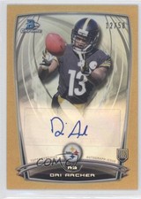 2014 Bowman Chrome Rookie Gold Refractor 12/50 Dri Archer #RCRA-DAR Auto 2r5