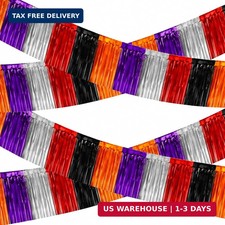 OHOME Halloween Party Decorations - 2 Pack Trick or Treat Streamer Backdrop Bann