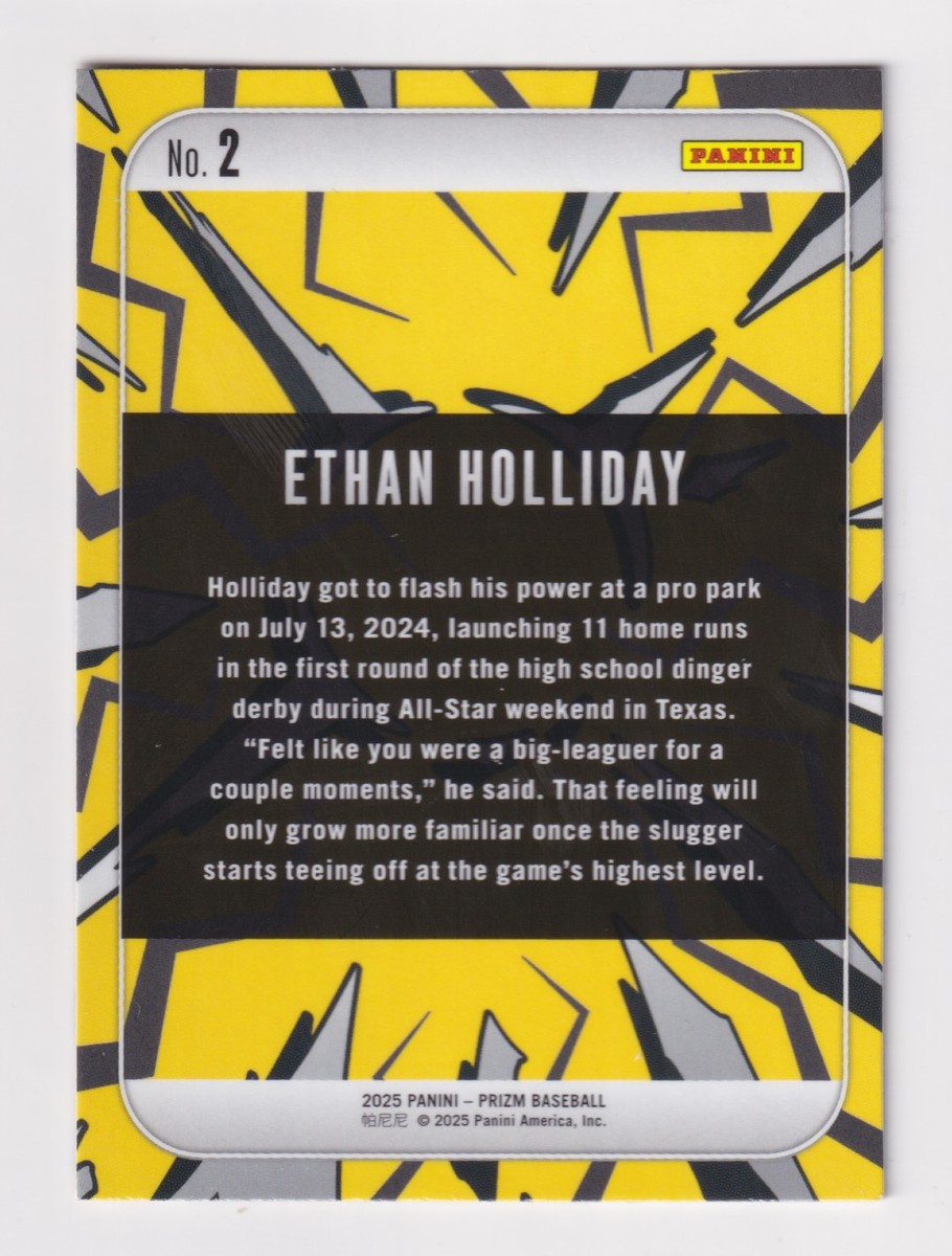 2025 Panini Prizm DINGERS! #2 ETHAN HOLLIDAY RC Rookie Colorado