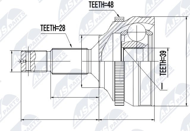 NPZ-PE-023 NTY Joint Kit, drive shaft for CITROËN,FIAT,PEUGEOT