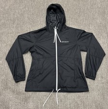 Columbia Flash Forward Black Windbreaker Jacket Hooded Women  s Medium READ