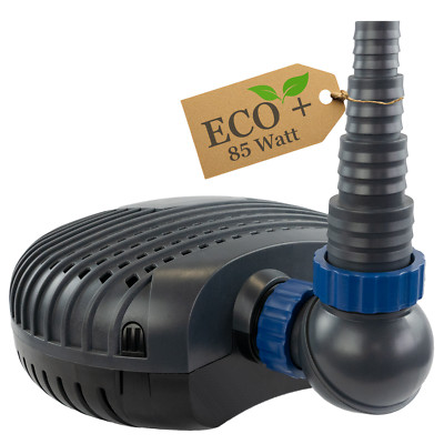 Teichpumpe nur 85Watt 12.000L Energiesparpume Eco Plus, 550cm Förderhöhe  