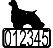 Cocker Spaniel Dog House Address Sign - Made in USA