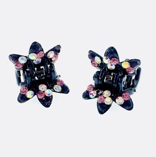 Acrylic Hair Claw Clip Jaw use Swarovski Crystal Hairpin Elegant Small PURPLE