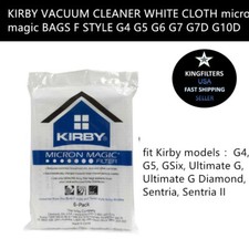KIRBY VACUUM CLEANER WHITE CLOTH micron magic BAGS F STYLE G4 G5 G6 G7 G7D G10D