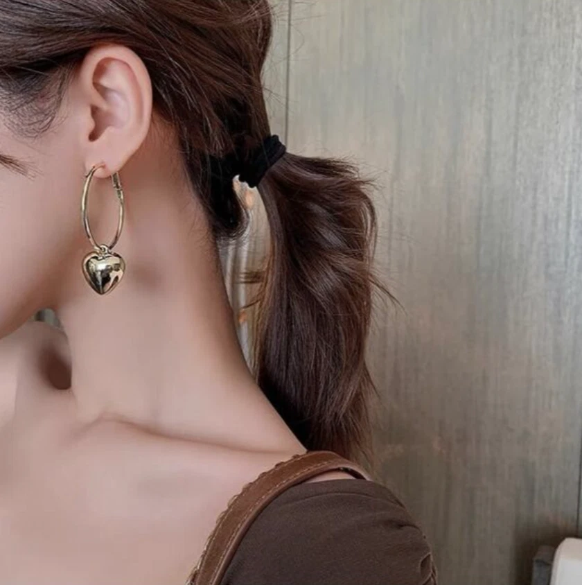 Aretes Argollas en Oro 10K Pendientes Joyería Fina de Moda Regalos Para Mujer Z4 Foto 2 de 4