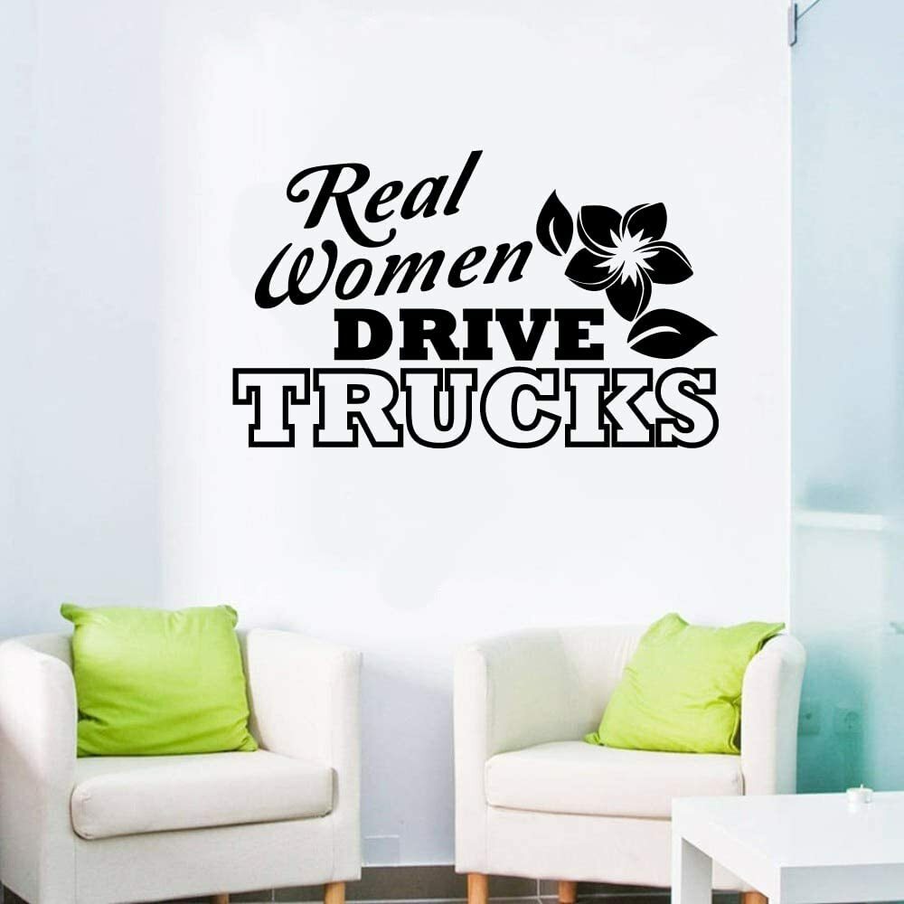 Empowering Women Trucker Vinyl Wall Decal for Home Decor