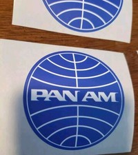 PAN AM 🌐 LOGO STICKERS RETRO VINTAGE LOOKING 