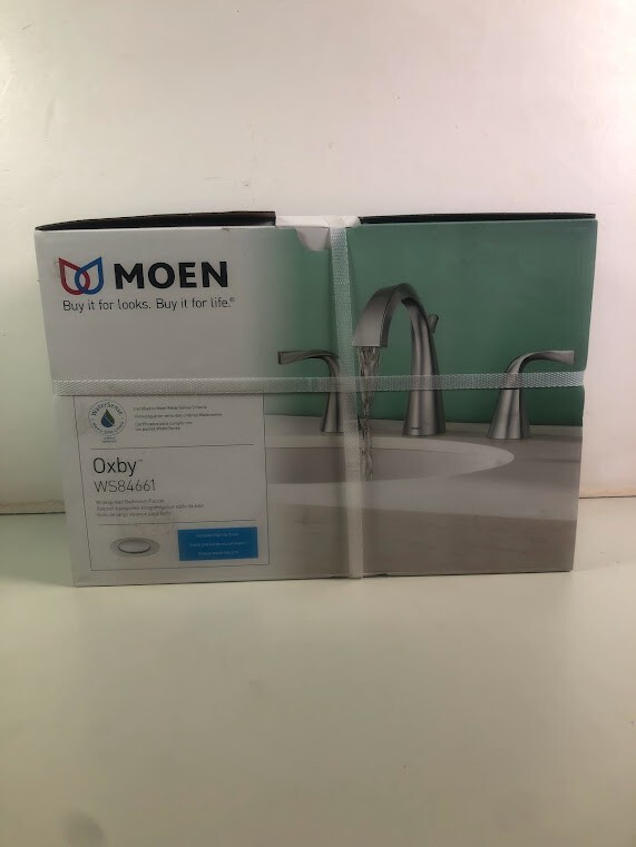 WS84661 Moen Oxby Chrome Two Handle Widespread Bathroom Faucet With