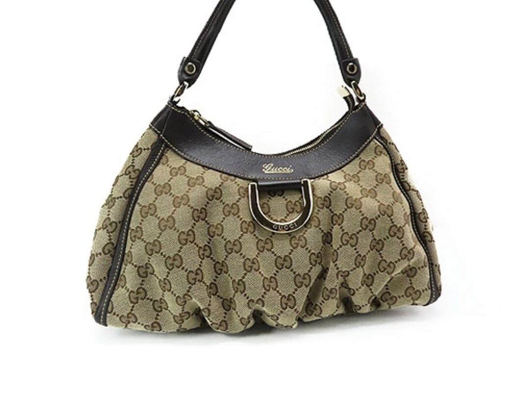 Gucci Gg toile abbaye sac semi épaule une épaule sac à main hobo beige Japon