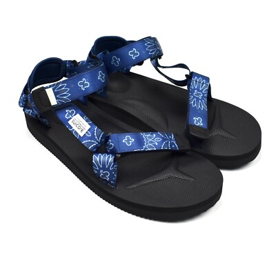 NWT $150 Suicoke JAPAN Depa Cab Web Strap Sandals Blue Paisley Mens 11 AUTHENTIC