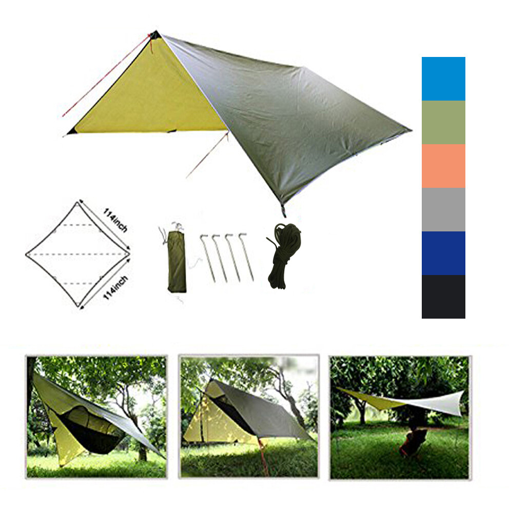 10x10ft Rain Tarp Hammock Waterproof Cover Tent Shelter Picnic - Foto 8