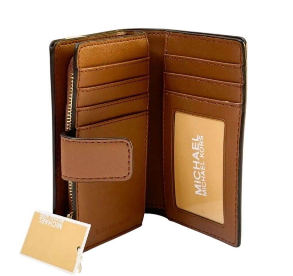 Michael Kors Jet Set Travel 35f8gtvf2b Bifold Coin PVC Wallet