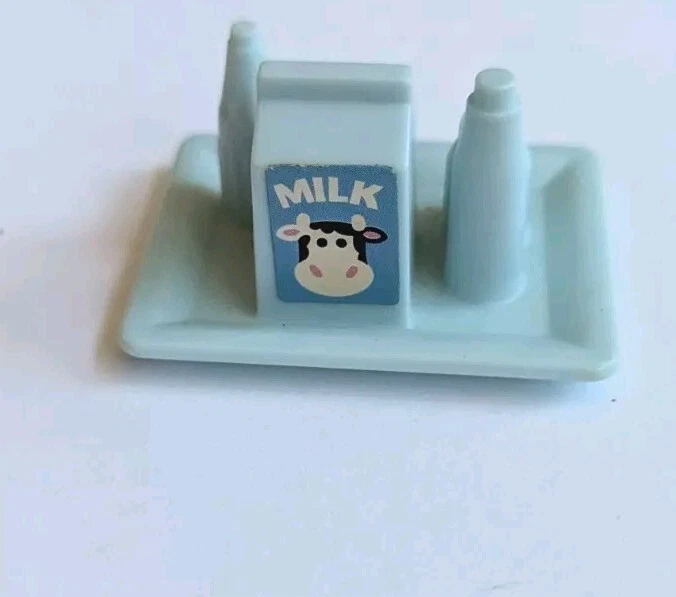 Bandeja de botella de leche azul para casa de muñecas Loving Family muñeca miniatura comida para Barbie Foto 4 de 4