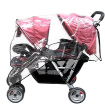 Vafon Double Weather Shield for Swivel Wheel Baby Stroller Universal BK Trim 