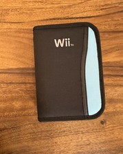 Wii Nintendo Black  Blue Case Zipper. 6''x 8''x 2'' For Wii Remote Accessories