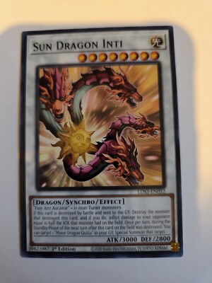 Yugioh LDS3-EN052 Sun Dragon Inti in hand