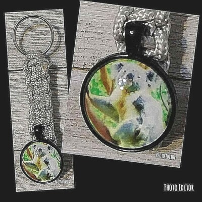 Handmade Paracord Koala Bear Charm Key Chain Key Ring USA  
