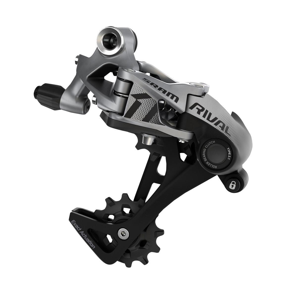 Dérailleur route arrière 11v rival à chape longue pour vélo de course et gravel