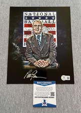 PETER GAMMONS AUTOGRAPH HALL OF FAME 8x10 INDUCTION PHOTO BECKETT BC83893