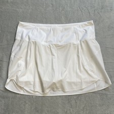 Athleta Run With It Skort 1X Womens Athletic Athleisure White Running