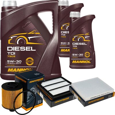 DENCKERMANN Inspektionspaket MANNOL Diesel TDI 5W-30 7L für Fiat Freemont 2.0