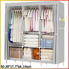 New Design Portable Closet Wardrobe Clothes Rack Storage Organizer Shelf Durable